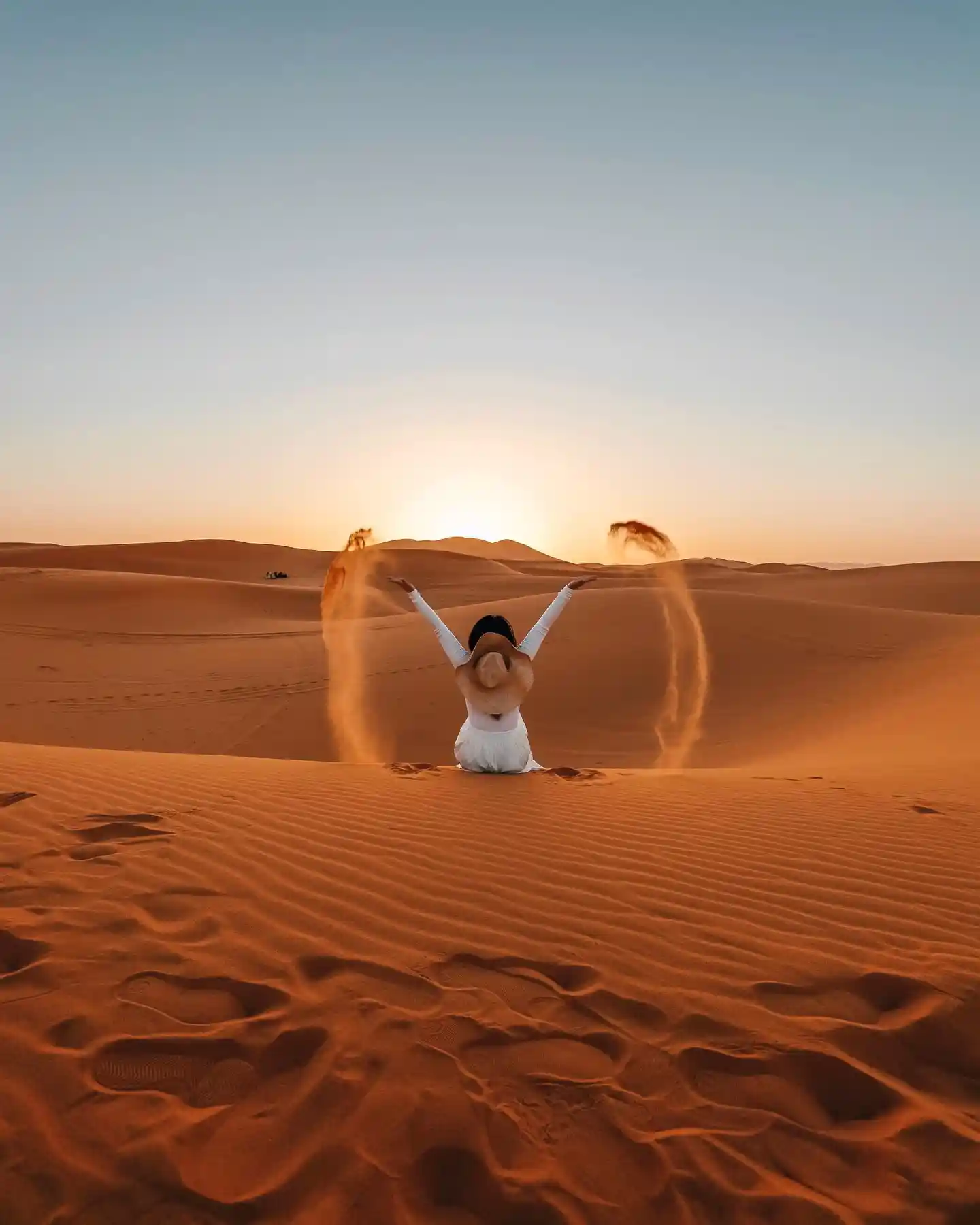 Solo woman traveler enjoying a private Morocco tour