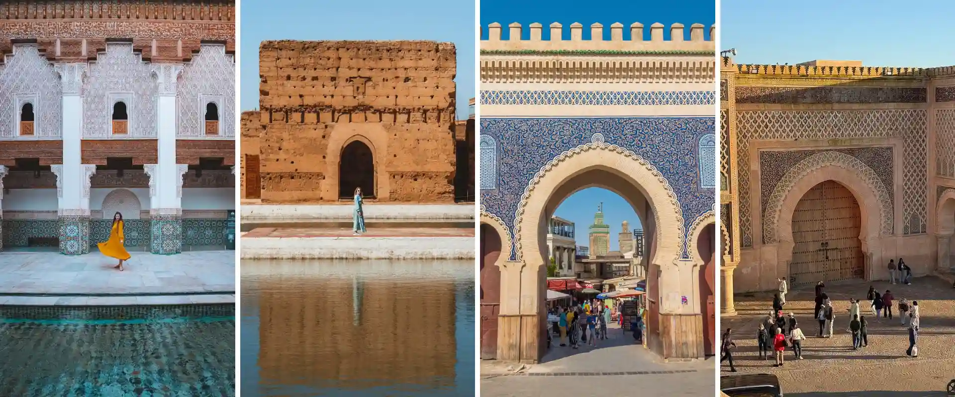 Landmarks of Fes, Marrakech, Rabat and Meknes on a Morocco Imperial Cities tour